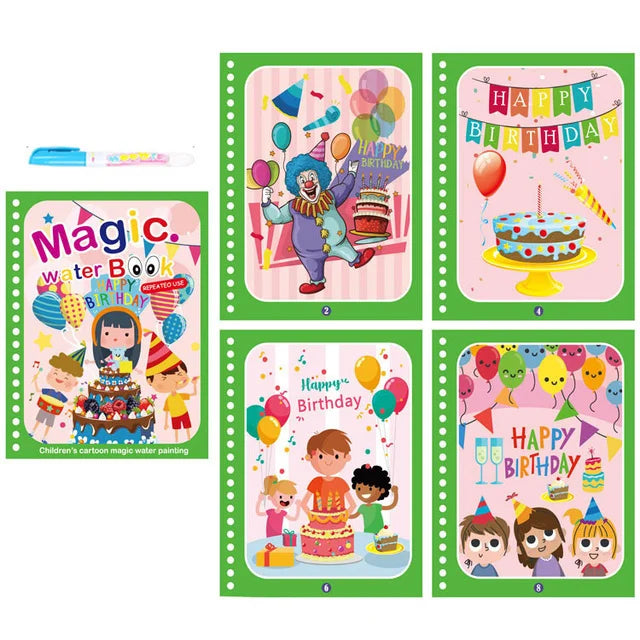 Montessori Toys Reusable Coloring Book Magic Water Drawing Book Painting Drawing Toys Sensory Early Education Toys for Children