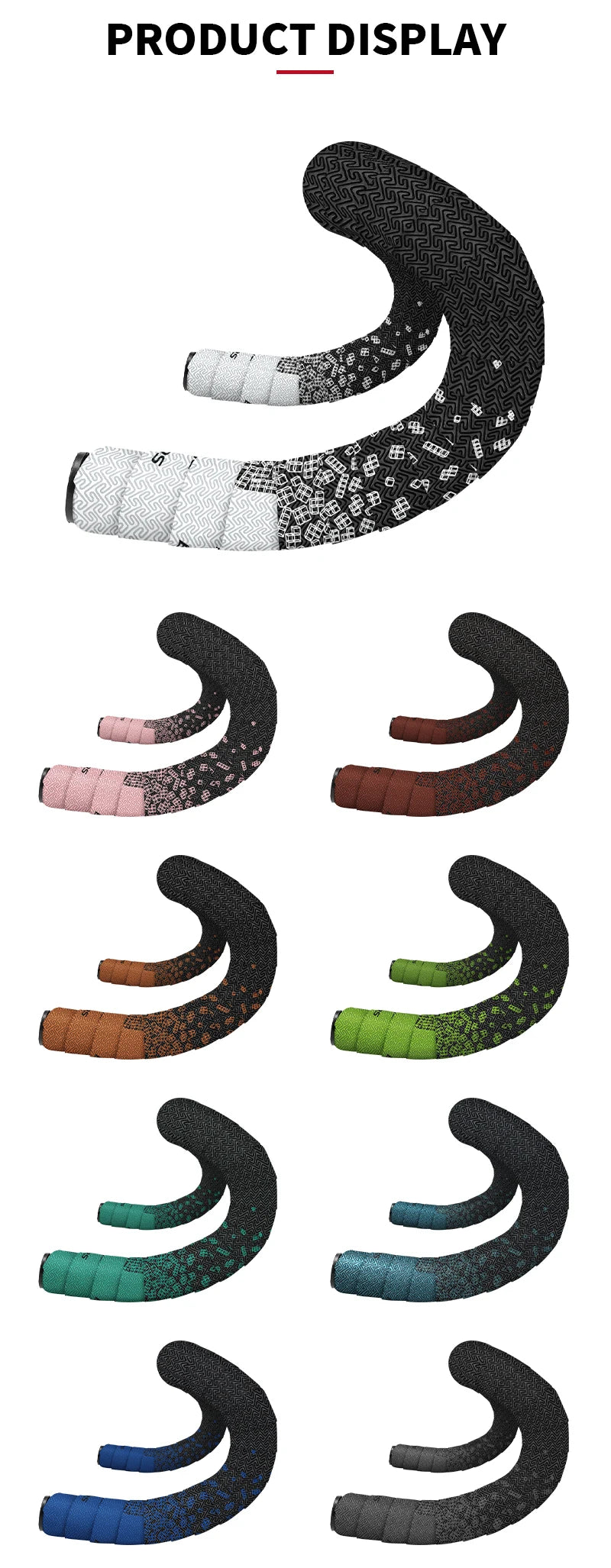 BUCKLOS Bicycle Handlebar Tape Comfortable Anti Slip Bike Handle Bartape Strap Shock Absorbing Road Racing Cycling Grip Tapes
