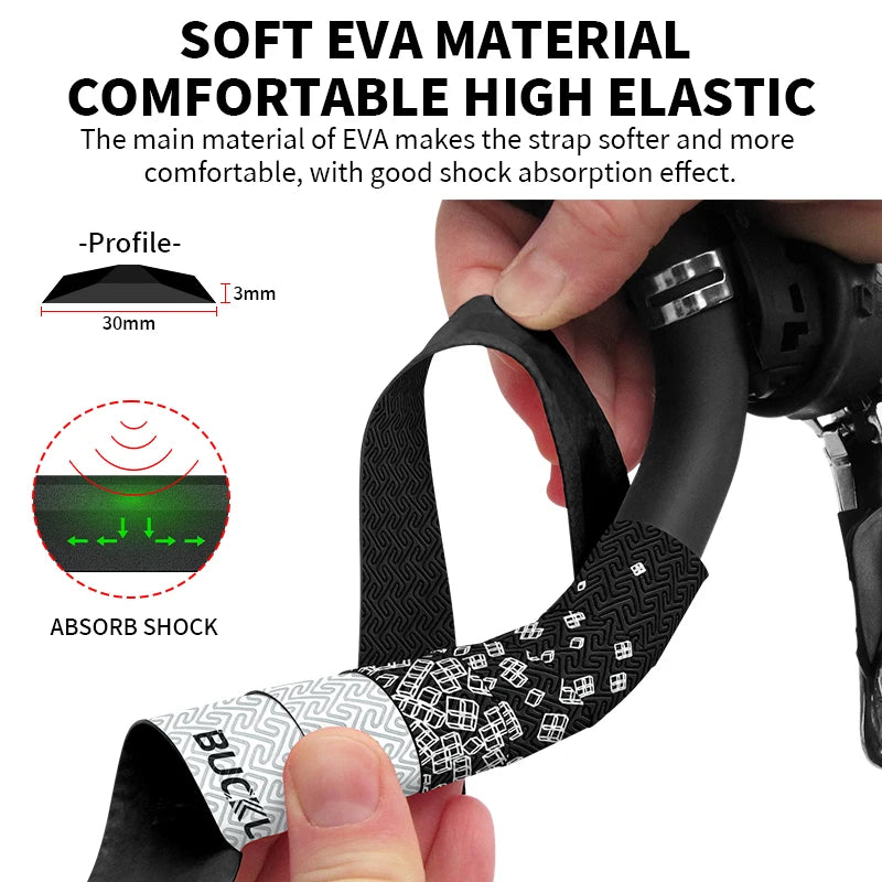 BUCKLOS Bicycle Handlebar Tapes Shock-Absorption Comfortable Cycling Handlebar Tape Road Bike Drop Bar Tape Road Bicycle Parts