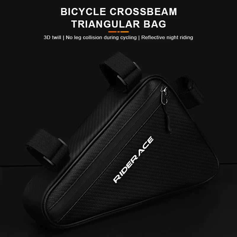 RIDERACE Waterproof Cycling Tube Bags 1.5L MTB Road Bike Triangle Bag Cycling Frame Front Bags Repair Tools Pannier Bicycle Bag