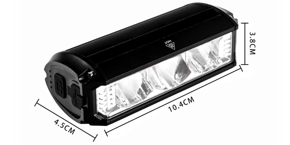 TOPRIDER Bicycle Light Front 2600Lumen Bike Light 8000mAh Waterproof Flashlight USB Charging MTB Road Cycling Lamp Accessories
