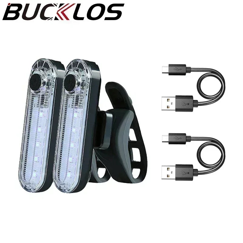 2PCS Bike Taillights USB Rechargeable Rear Lamp Ultra Bright Tail Light 220mAh LED Waterproof Riding Warning Red Bicycle Light
