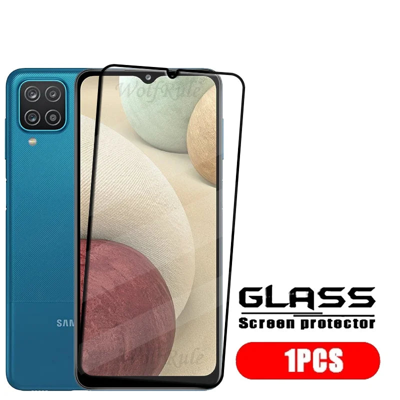 4PCS Full Cover Glass For Samsung A12 Glass Samsung Galaxy A12 Glass Full Glue Cover 9H HD For Screen Protector Samsung A12 A 12