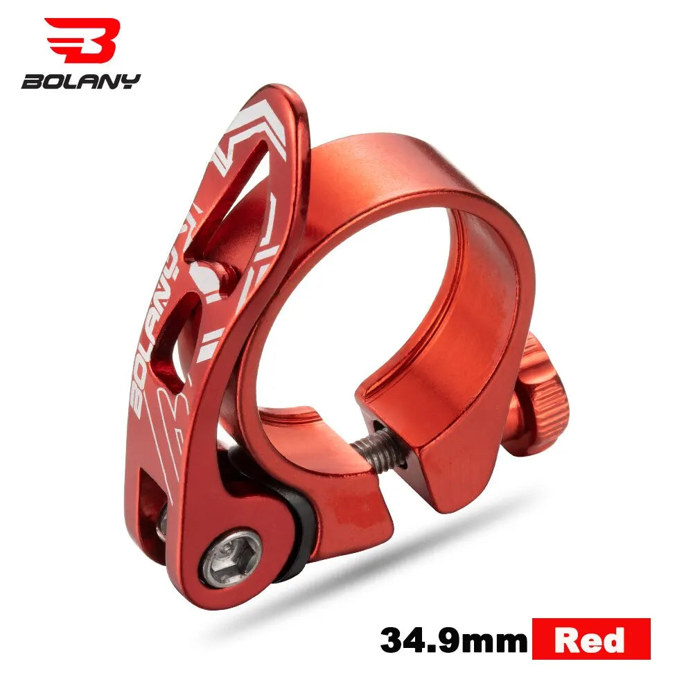 BOLANY MTB Bike Seatpost Clamp Quick Releas Ultralight Aluminium Alloy Bicycle Seat Post Mount 31.8mm 34.9mm Cycling Accessories