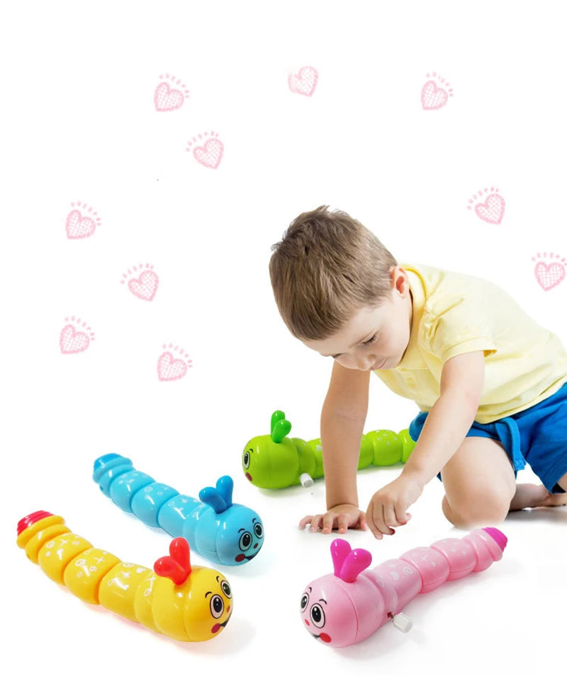 1 Piece Caterpillar Clockwork Cute Cartoon Animals Wind Up Toys for Children Caterpillar Shape Crawling Toy Baby Gift for Kids