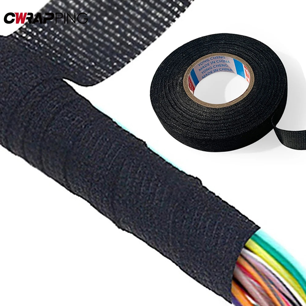 Car Cable Harness Wiring Fabric Loom Electrical Heat Tape Resistant Wiring Bundle Tape Coroplast Adhesive Automotive Cloth Tape