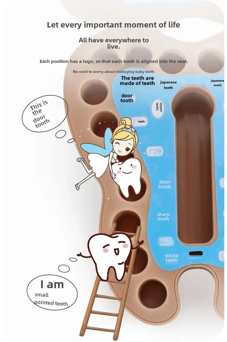 Baby Teeth Collection Memorabilia Box Infant Oral Health Record Storage Case Souvenir Box For Newborns Toddlers