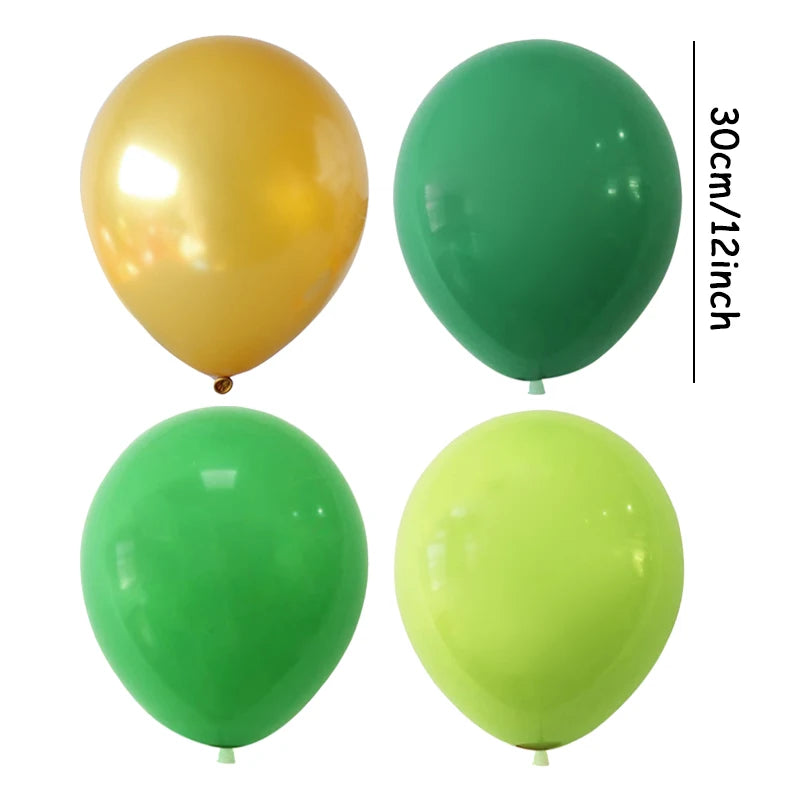 40Pcs/Set Jungle Theme Party Decorations Balloon Set Dark Green Balloon Forest Series Birthday Outdoor Party Arch Balloon Set