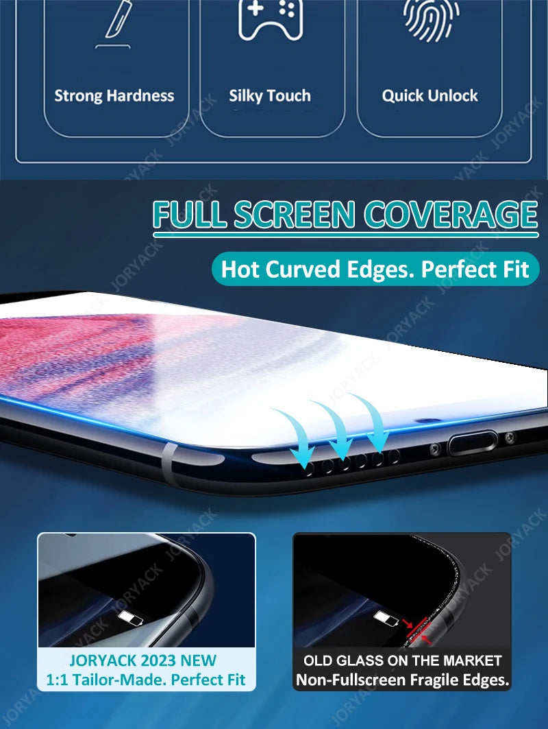 4PCS Screen Protector Tempered Glass For Samsung Galaxy A54 A24 A34 A23 A33 A52 A52S A53 A73 A72 A51 A71 A42 Protective Glass