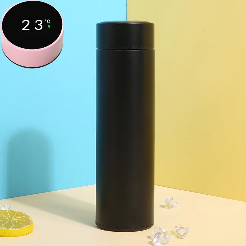 500ML Intelligent Insulation Cup Digital Display Temperature Cup 304 Stainless Steel Straight Cup Coffee Mug Thermal Tumbler