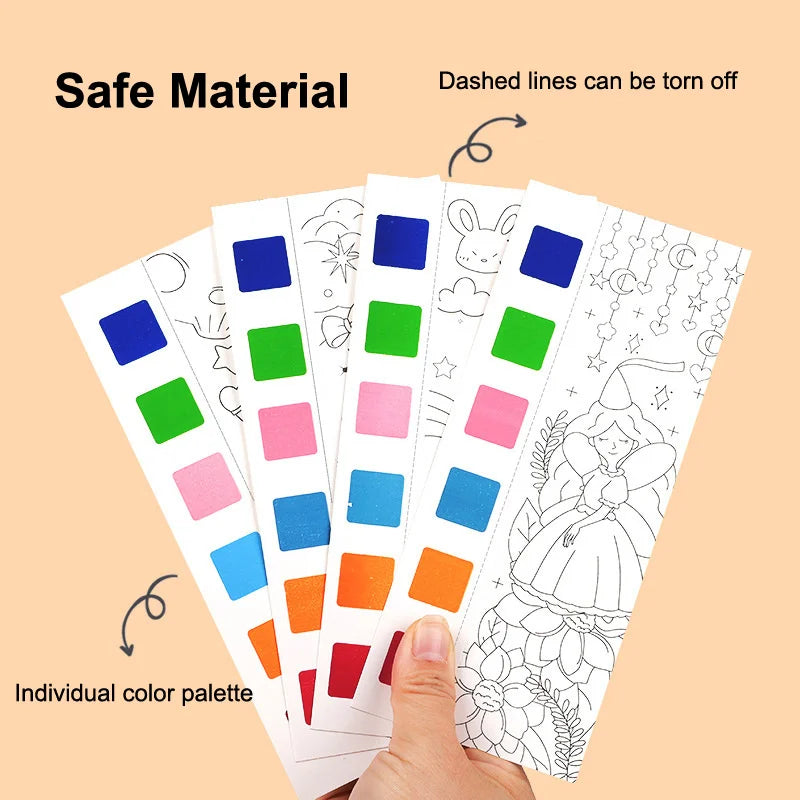Coloring Books Portable Watercolor Painting Book Graffiti Picture Books Painting Drawing Toys For Children Gift