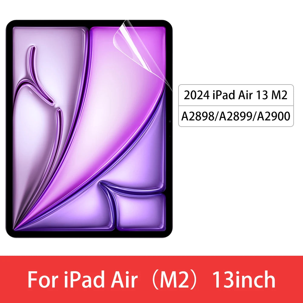 For iPad Air 6 2024 Pro 11/13 M4 Screen Protector Film Paper Feel Matte PET Painting for iPad 7th 8th 9th 10th Generation