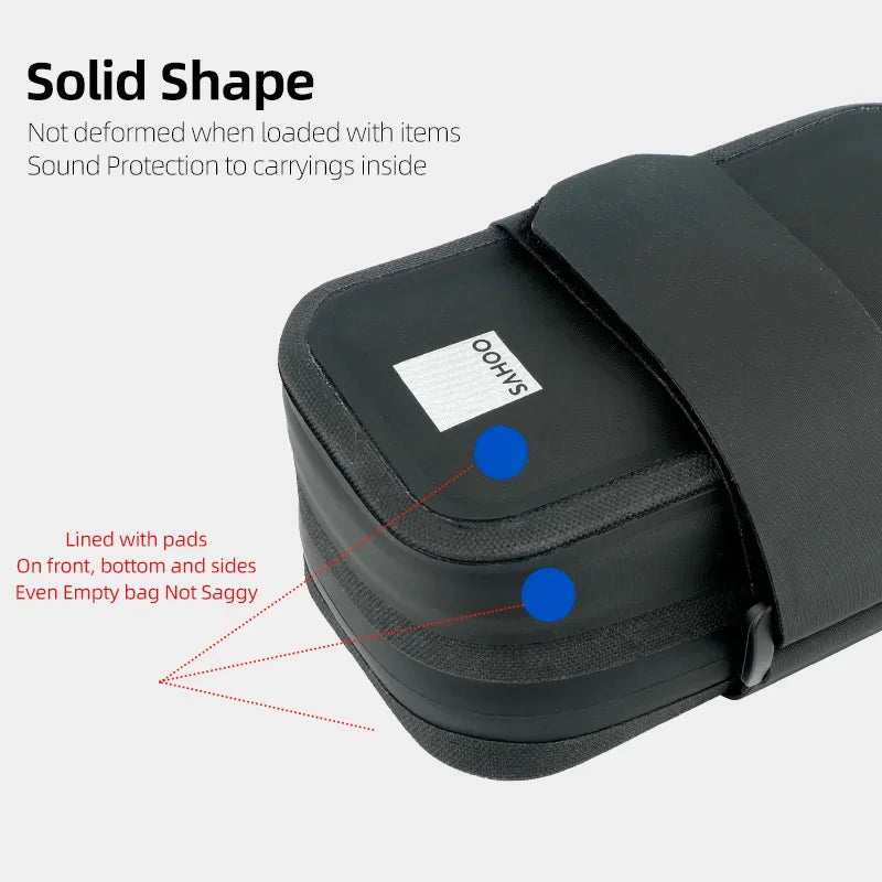 Bicycle Saddle Bag Rain Proof Rear Seat Tube Pannier Reflective Cycling Storage Tail Pouch Rear Dry Pack 0.5L Capacity