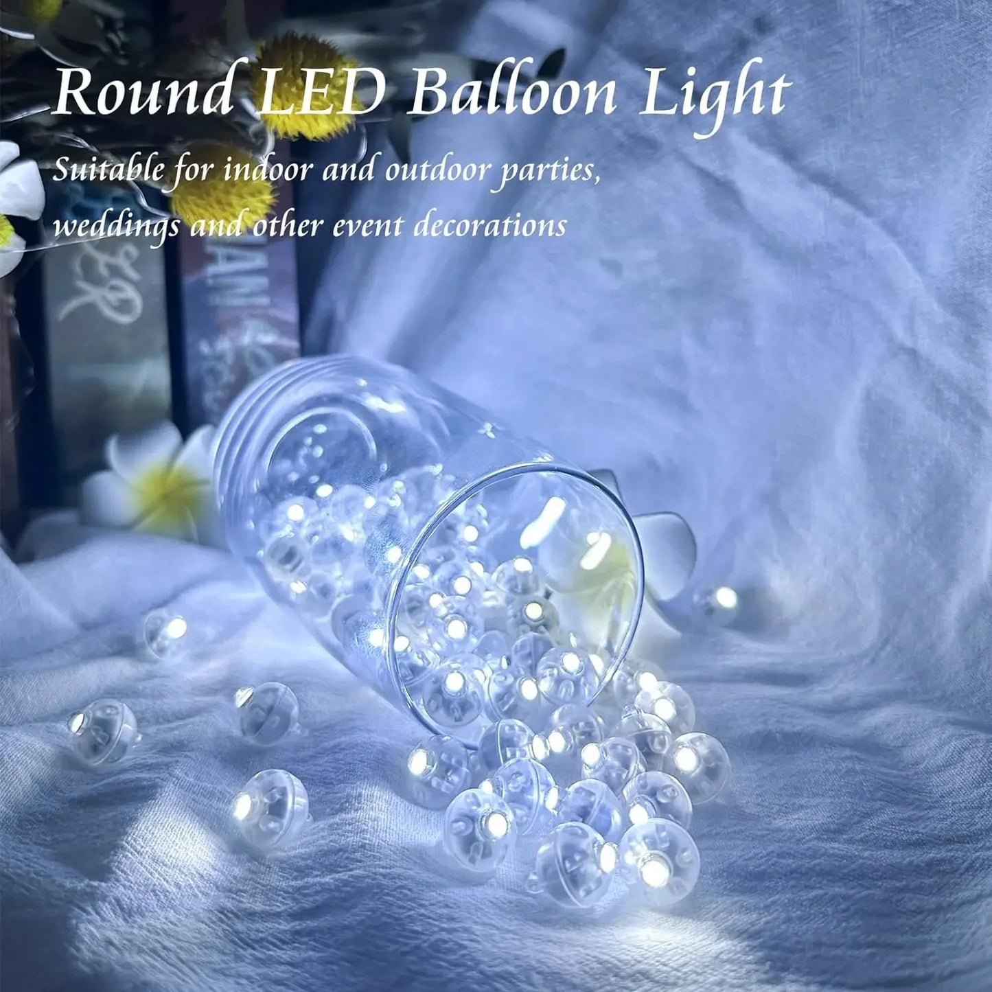 100/10Pcs Luminous Tumbler Ball Lamp Mini LED Balloon Light Colorful Flashing Lantern Christmas Wedding Birthday Party Decor