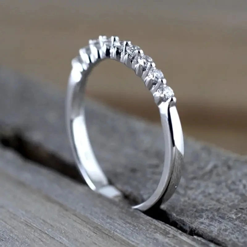 Cubic Zirconia Thin Rings for Women Wedding Engagement Accessories Minimalist Female Rings Statement Jewelry Drop Ship