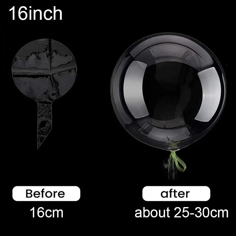 10pcs 8/10/12/16/18/20/24/inch Transparent Bobo Balloon Clear Bubble Balloon For Wedding Birthday Party Decoration Helium Ballon