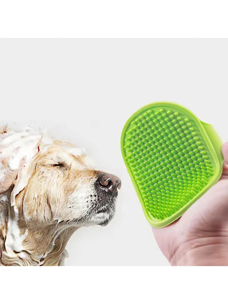 1PC Soft Rubber Dog Brush Comb Cat Bath Brush Rubber Glove Hair Fur Grooming Massage Brush For Dog Cats Pet Bath Supplies