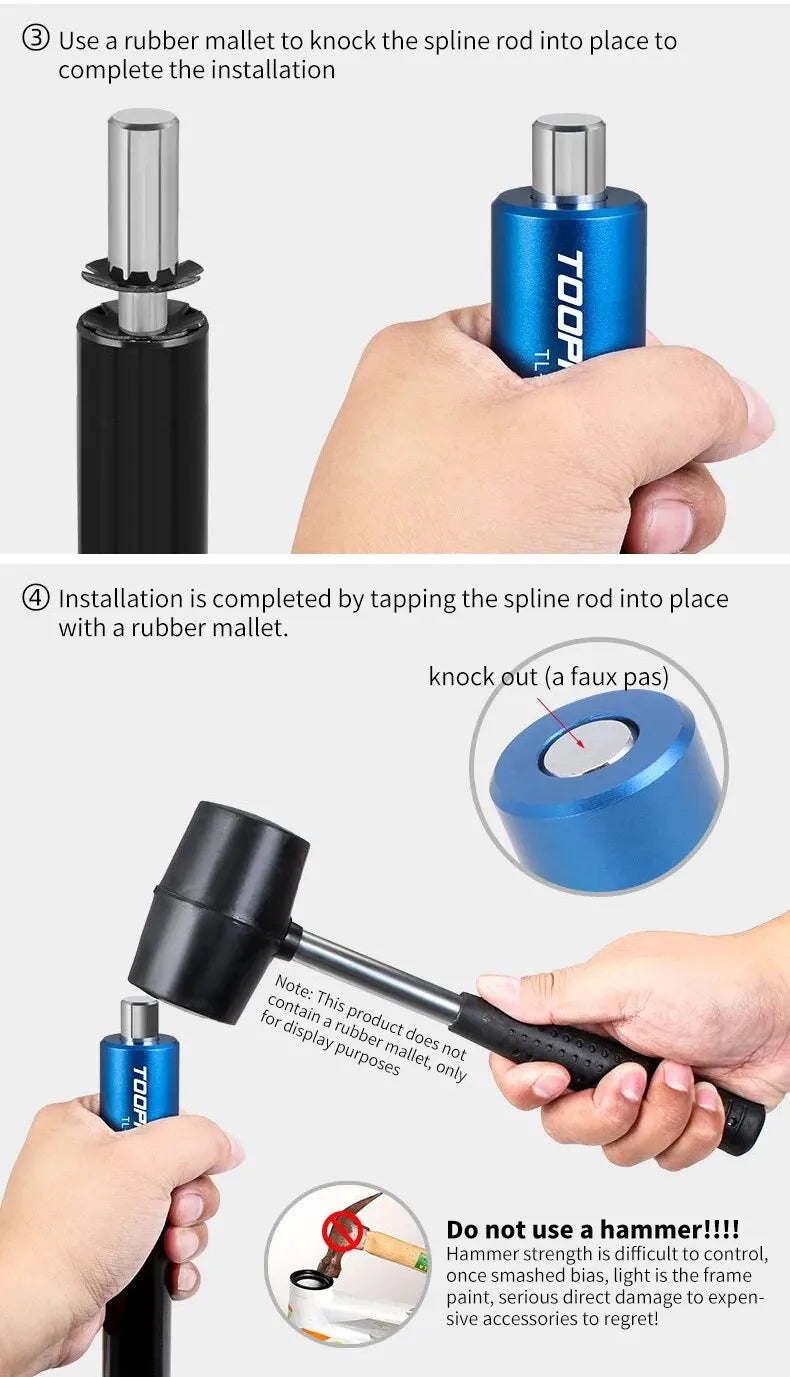TOOPRE Mountain Road Bicycle Sunflower Insertion Tool Front Fork Bowl Set Steel Flower Core Installation Sleeve