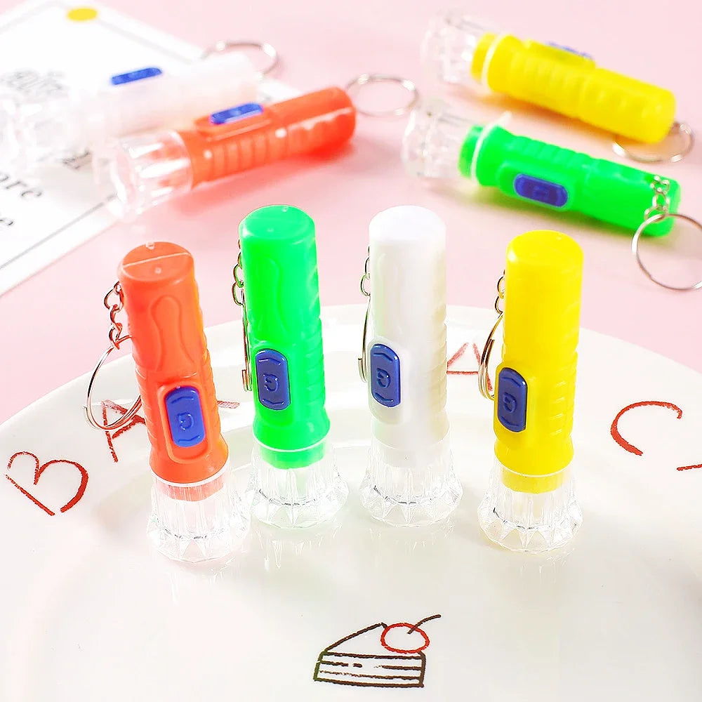 10-50PC Mini LED Glow Flashlight Kids Birthday Party Carnival Wedding Guest Gift Goody Bag Pinata Filler Classroom Prizes Trophy