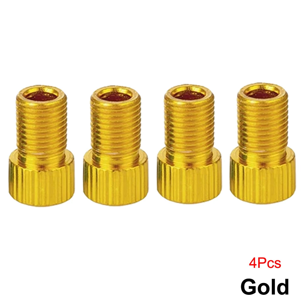 4Pcs Presta Valve Adapter - Convert Presta to Schrader - French/UK to US - Inflate Tire Using Standard Pump or Air Compressor