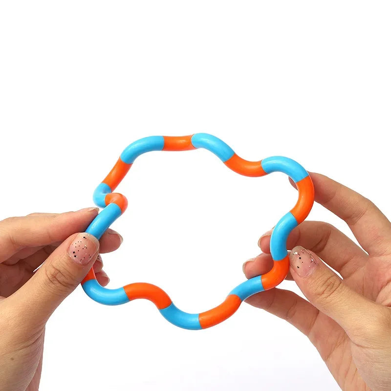 3Pcs Fun and Educational Twist Music Puzzle Toys for Kids-Vent Deformation Rope Knot Pressure Adult Stress Relief Toys