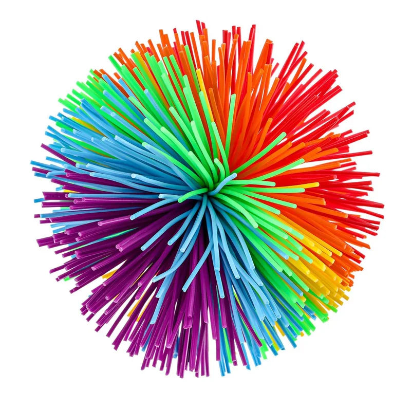 Rainbow Stringy Balls Sensory Fidget Toys For Kids Party Favors Outdoor Fun Games Pelotas Saltarinas Niños Juguetes Divertidos