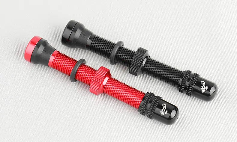 Deemount 2PCS Bicycle Tubeless Schrader Nipple A/V Valves Brass Core CNC Machined Anodized for MTB Road Bike Tubeless Rims