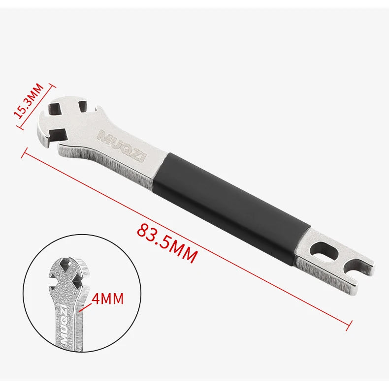 MUQZI Triple Bicycle Spoke Wrench For 3.3 3.4 3.5mm Spoke Nipples Bicycle Wheels Spokes Tension Adjust Tool Bike Repair Remover