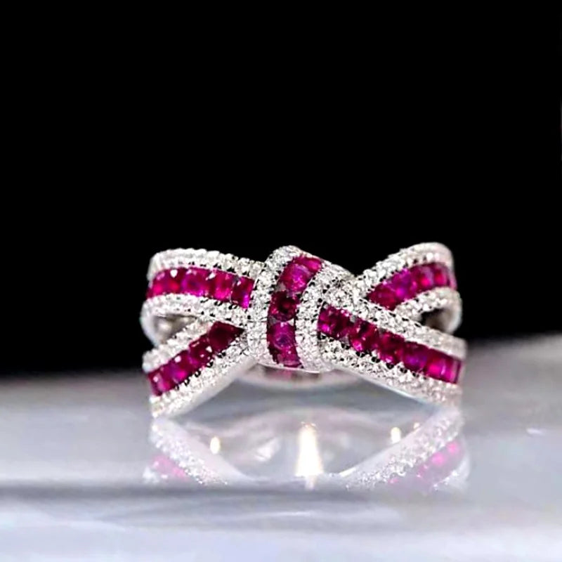 Gorgeous Finger Ring for Women Fashion Female Fashion Bright Zirconia Jewelry for Engagement Ceremony Party Accessories