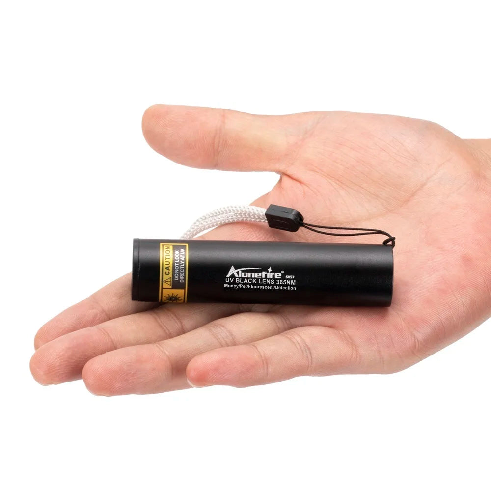 3W 365nm UV Flashlight USB Rechargeable Ultraviolet Torch Pets Urine Cat tinea Money Ore Scorpion Detection Black Light SV57