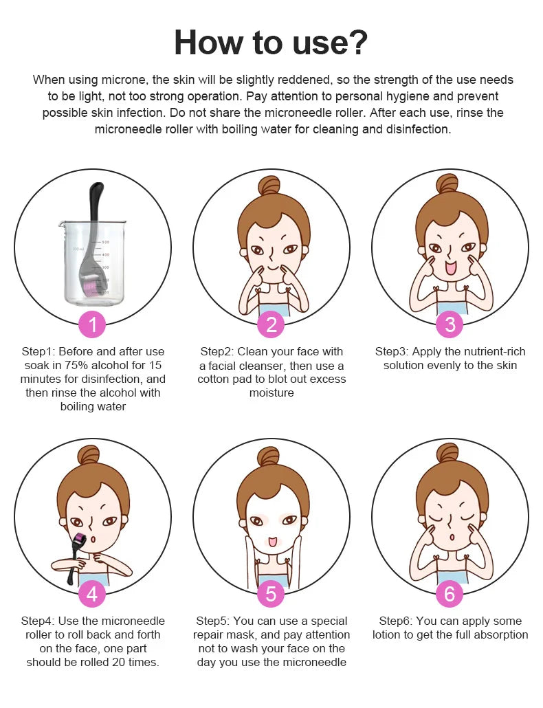 Professional 540 Derma Roller Skin Care Massage Roller Tool