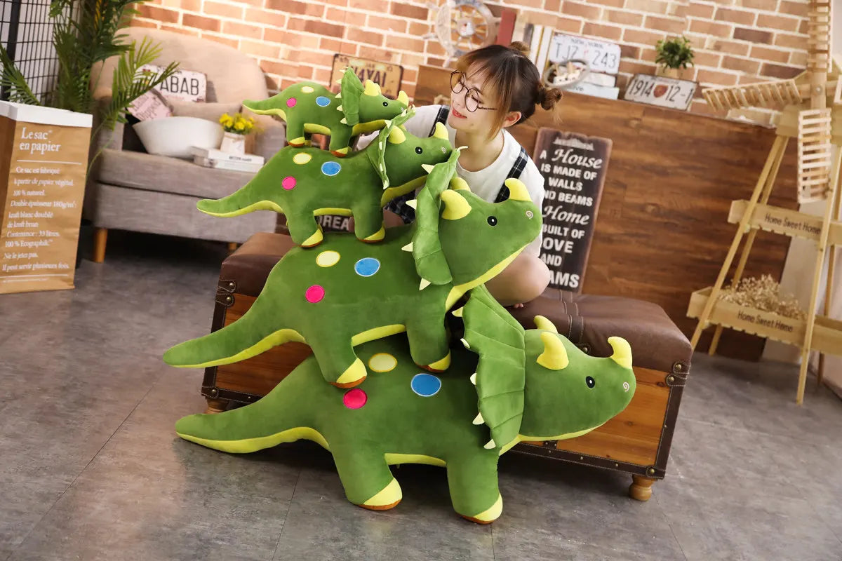 Creative Big Plush Soft Triceratops Stegosaurus Plush Toy Dinosaur Doll Stuffed Toy Kids Dinosaurs Toy Birthday Gifts