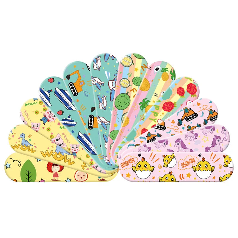 100pcs Cartoon Animal Pattern Waterproof Hemostasis Kids Band Aid Stickers Adhesive Bandage Wound Strips Plasters for Children