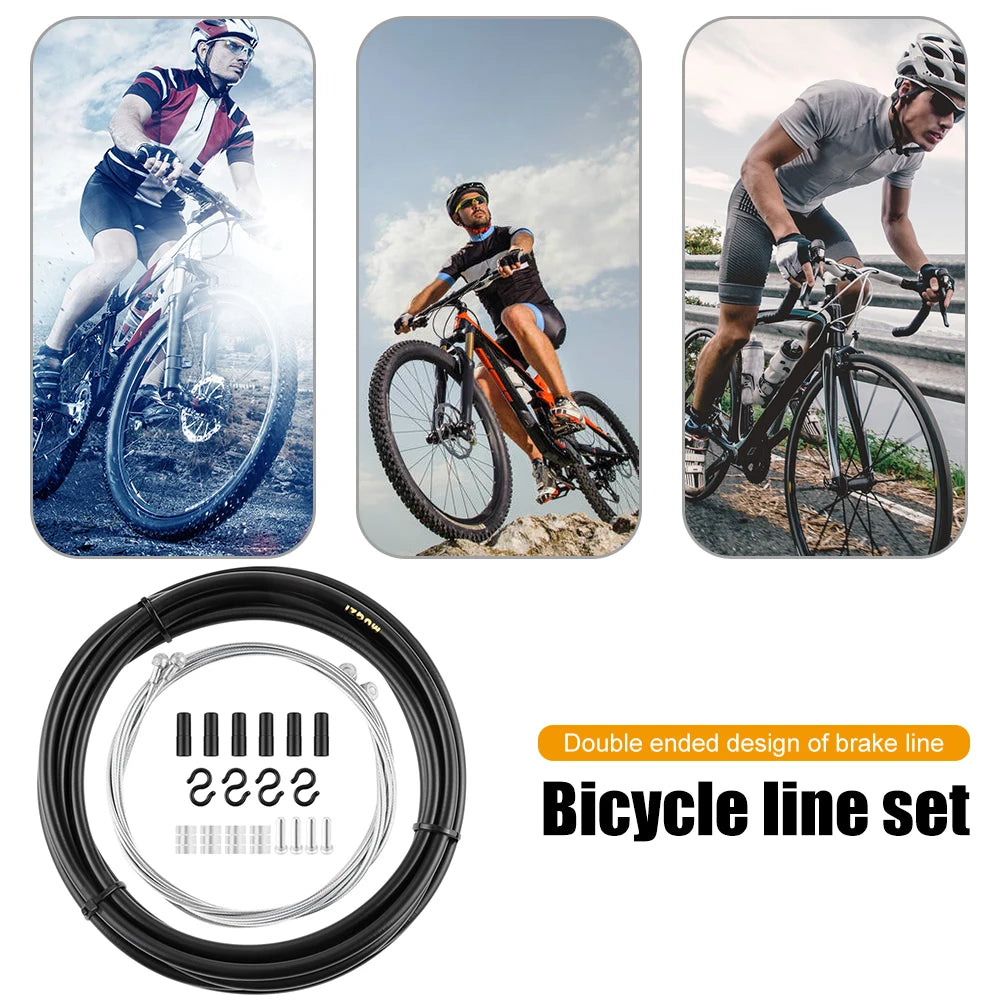 MUQZI MTB Road Bike Brake Cable Shift Line Set Universal Bicycle Shift Brake Cable Kit Transmission Tube Cables Wire
