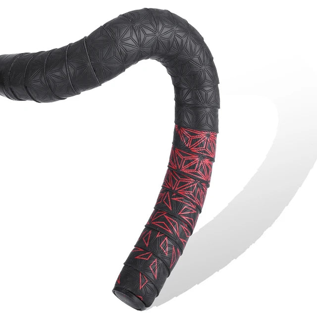 1 Pair Anti-Slip Road Bike Handlebar Tape PU Shock Handle Bar Tape w/ Bar End Plugs Bicycle PU Anti-Vibration Wrap Tape Bartape
