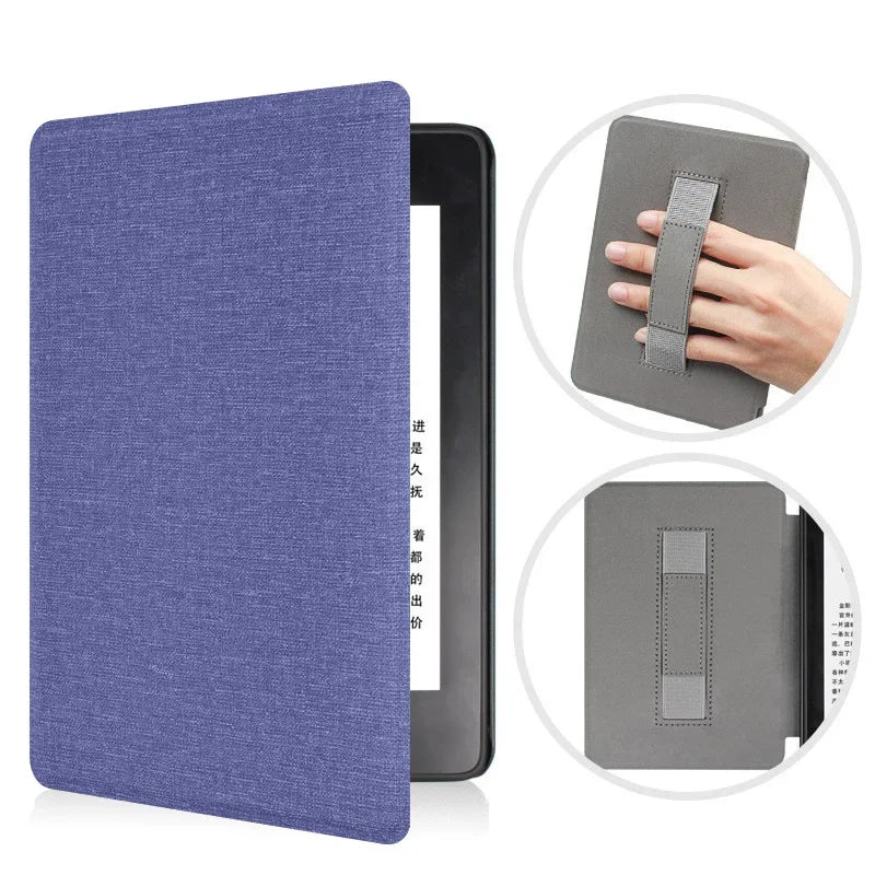 For Kindle 11th Generation 2024 Case 6'' with Hand Strap Kindle 6 inch Case Ebook C2V2L3 Auto Wake Sleep Cover PU Leather Funda