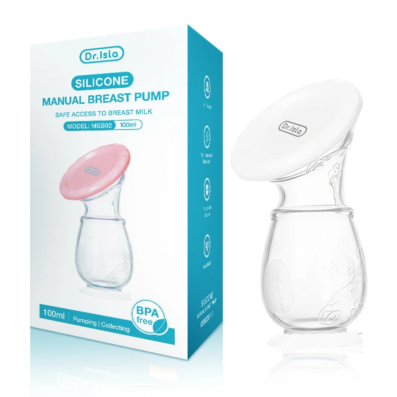 Dr.isla Baby Feeding Manual Breast Pump Partner Breast Collector Automatic Correction Breast Milk Silicone Pumps BPA Free