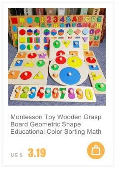 New 20 Piece Montessori 3d Puzzle Cartoon Animal Vehicle Jigsaw Wood Puzzle Game Early Learning Educational Toys For Children