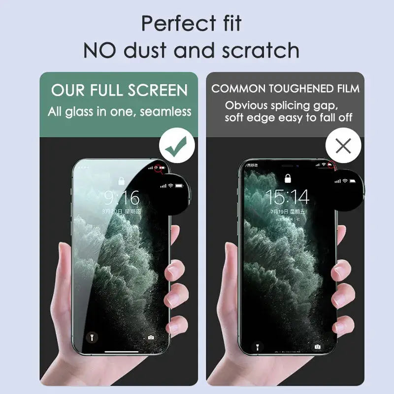 4PCS 500D Full Cover Protective Glass For iPhone 13 12 11 14 15 Pro Max Tempered Screen Protector iphone 14 15 16 PLUS Glas Film