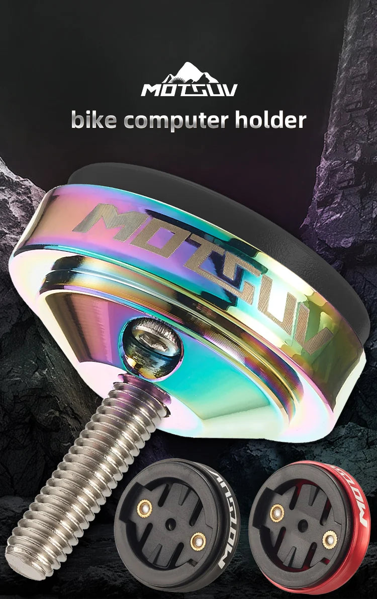 MOTSUV Bicycle Computer Mount Stem Garmin Bryton Wahoo Holder Cycling Stopwatch GPS Speedometer Bracket MTB Bike Accessories