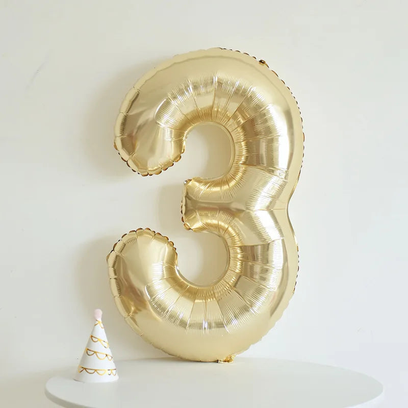 40 inch Pink Standing Crown Digital Girl Birthday Party Anniversary Party Decoration Balloon