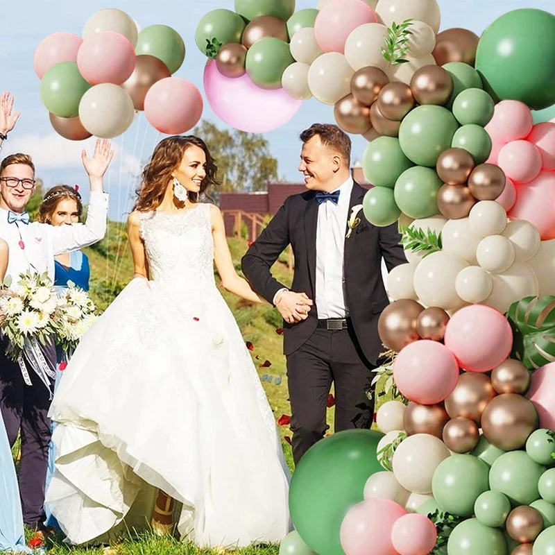 Green Balloon Garland Arch Kit Jungle Safari Party Baloon Birthday Party Decor Kids Baby Shower Wild One Wedding Latex Ballons