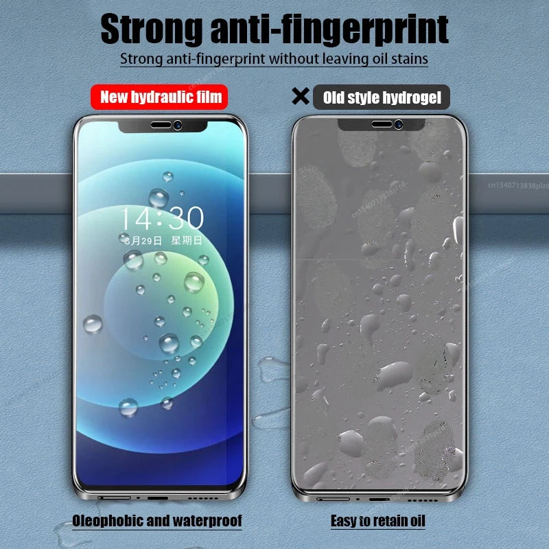 8Pcs Full Cover For iPhone 16 15 14 Pro Max Screen Protector iPhone 13 12 Mini 11 iphone16 Plus 6 8 X R S XS XR SE i16 Tpu Film