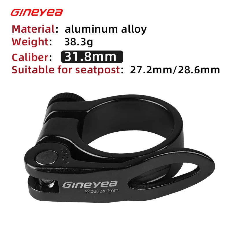 Gineyea Bicycle Quick Release Seatpost Clamp 27.2/28.6/30.4/31.8/34.9/30.9/31.6mm FOR Zoom KS EXA Seat Tube MTB BMX Road Bike