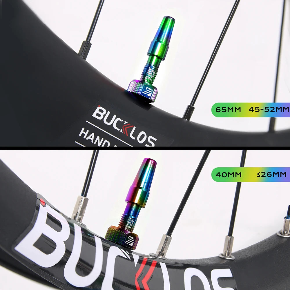 BUCKLOS Bike Tubeless Valve 40MM 44MM 55MM 60MM Road Mountain Bicycle Presta Valves High Quality Tire Nipple MTB Accessories