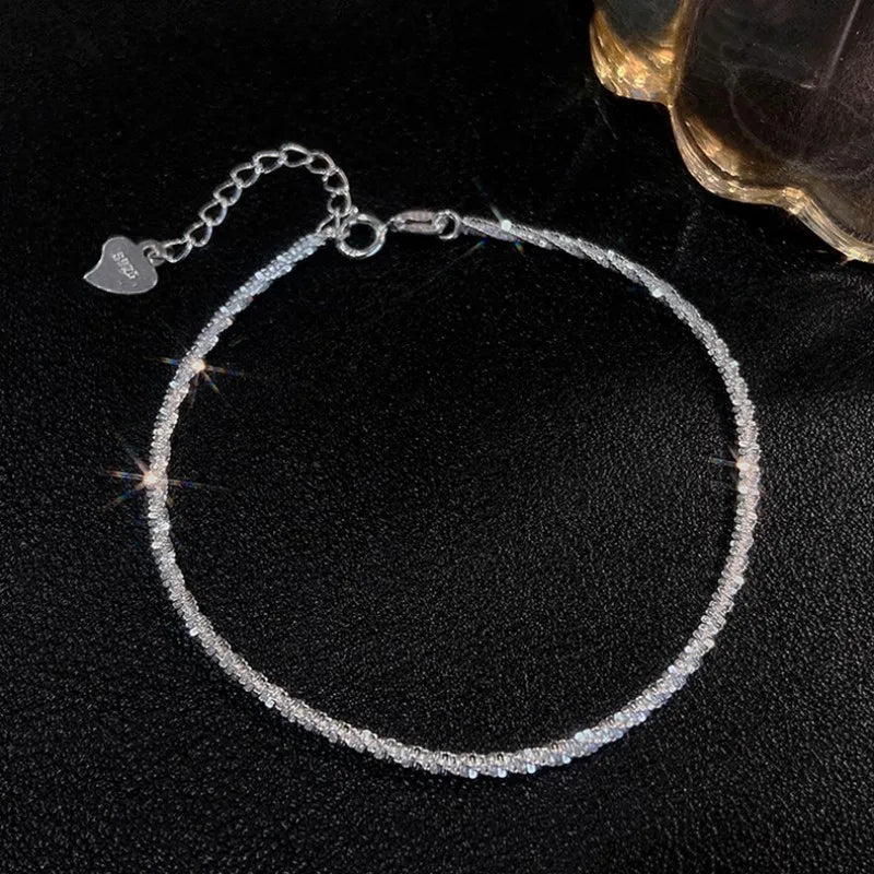 Full of Rhinestone Stainless Steel Bracelet For Women 2022 New Designer Shiny Luxury Zircon Adjustable Bracelets Jewelry Gift