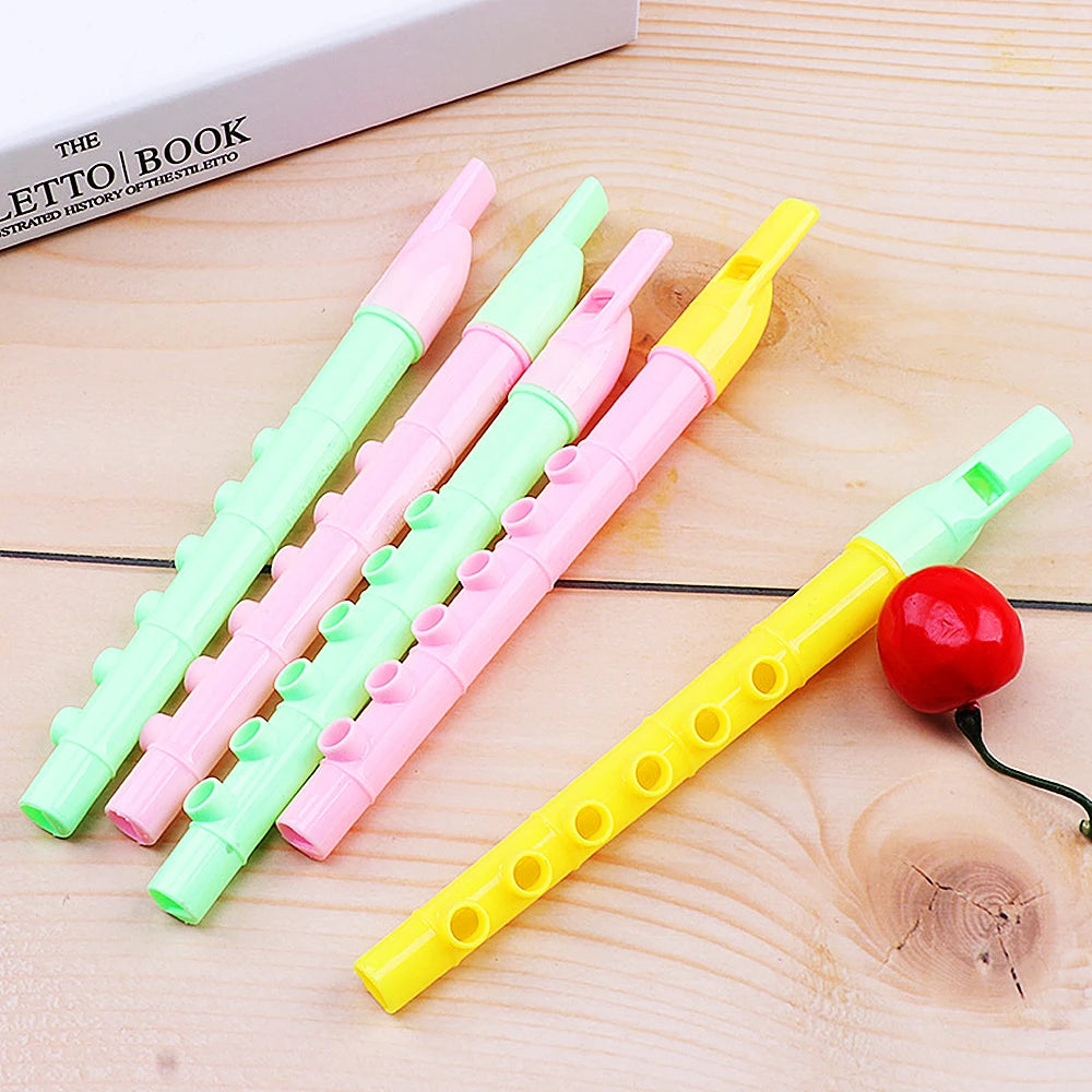 20 Pcs Mini Fun Kids Party Favor Colorful Flute Musical Instrument Toys Birthday Gift Souvenir Piñata Boys Girls Carnival Prizes