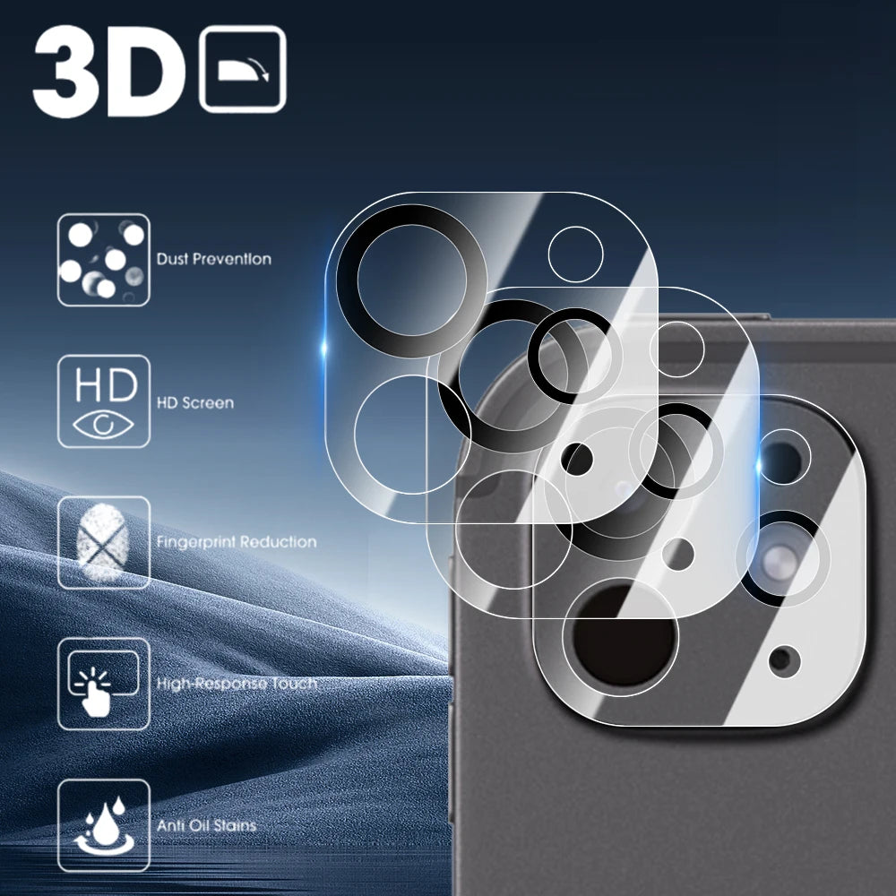 5-1PCS Tempered Glass Lens Films for Apple IPad Pro 2024 11 13 Inch HD Clear Anti-scratch Tempered Camera Screen Protectors