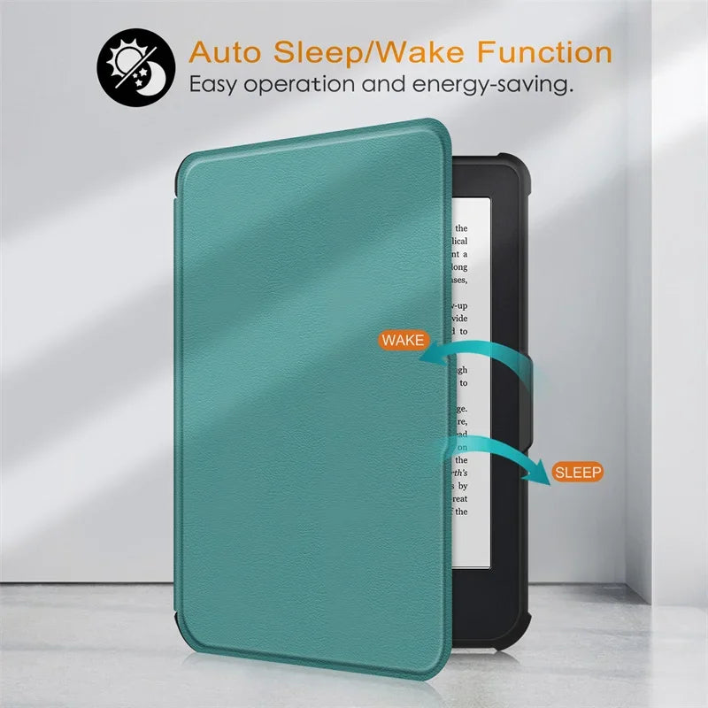 For Kobo Clara BW / Clara Colour 2024 Case 6 inch Auto Wake Sleep PU Leather Cover Soft Magnetic Ereader Hoesje N365 N367 Funda