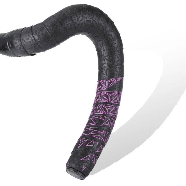 1 Pair Anti-Slip Road Bike Handlebar Tape PU Shock Handle Bar Tape w/ Bar End Plugs Bicycle PU Anti-Vibration Wrap Tape Bartape